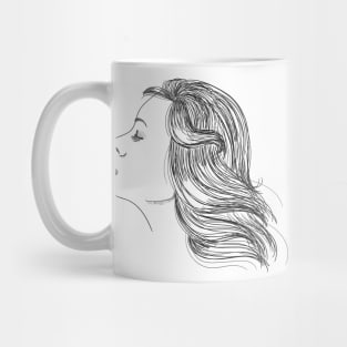 Woman Pencil portrait Mug